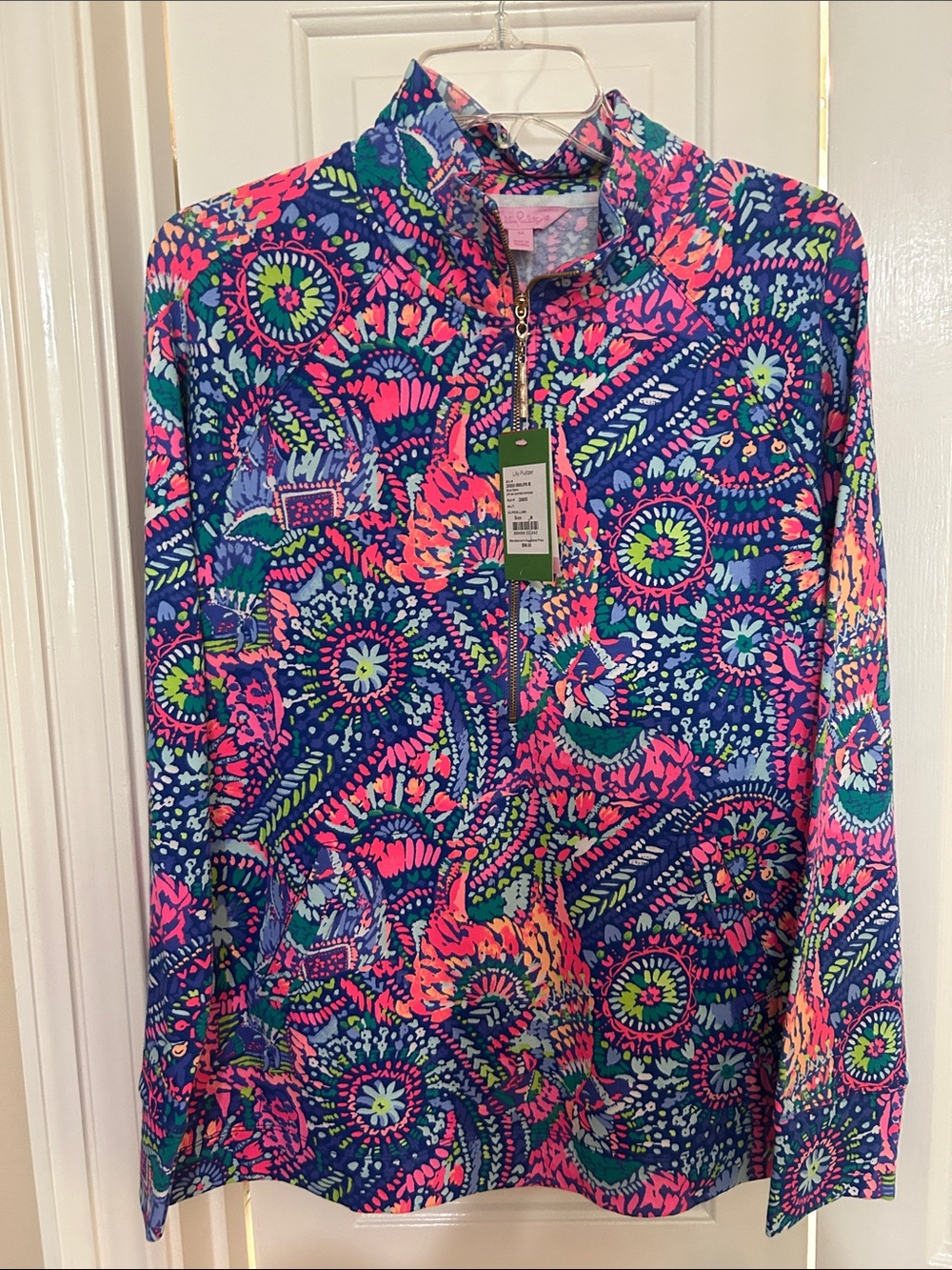 Brand New Lilly Pulitzer Multicolor Floral Zip-Up Jacket - Navy, Pink, Green